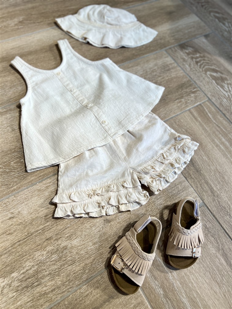 Ritz Top Buttons Ecru