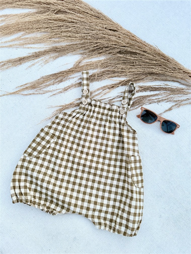 LITTLE LEAN BABY JUMPSUIT CHECKED
