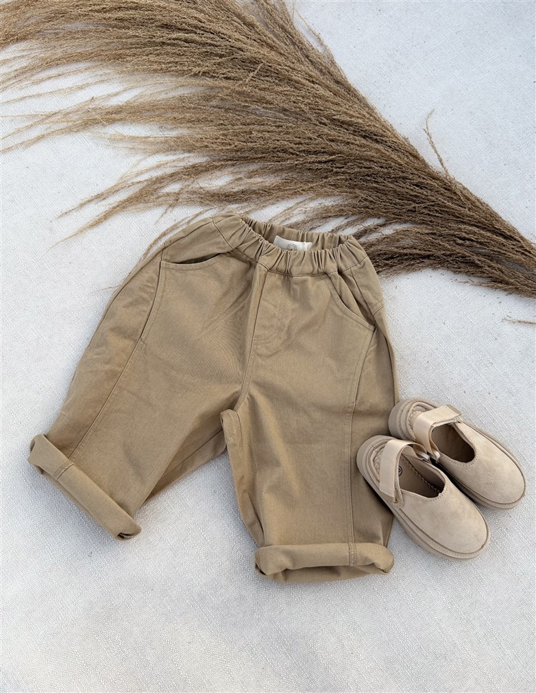 LITTLE LEAN ORIGINAL STITCH KEY PANTS CAMEL