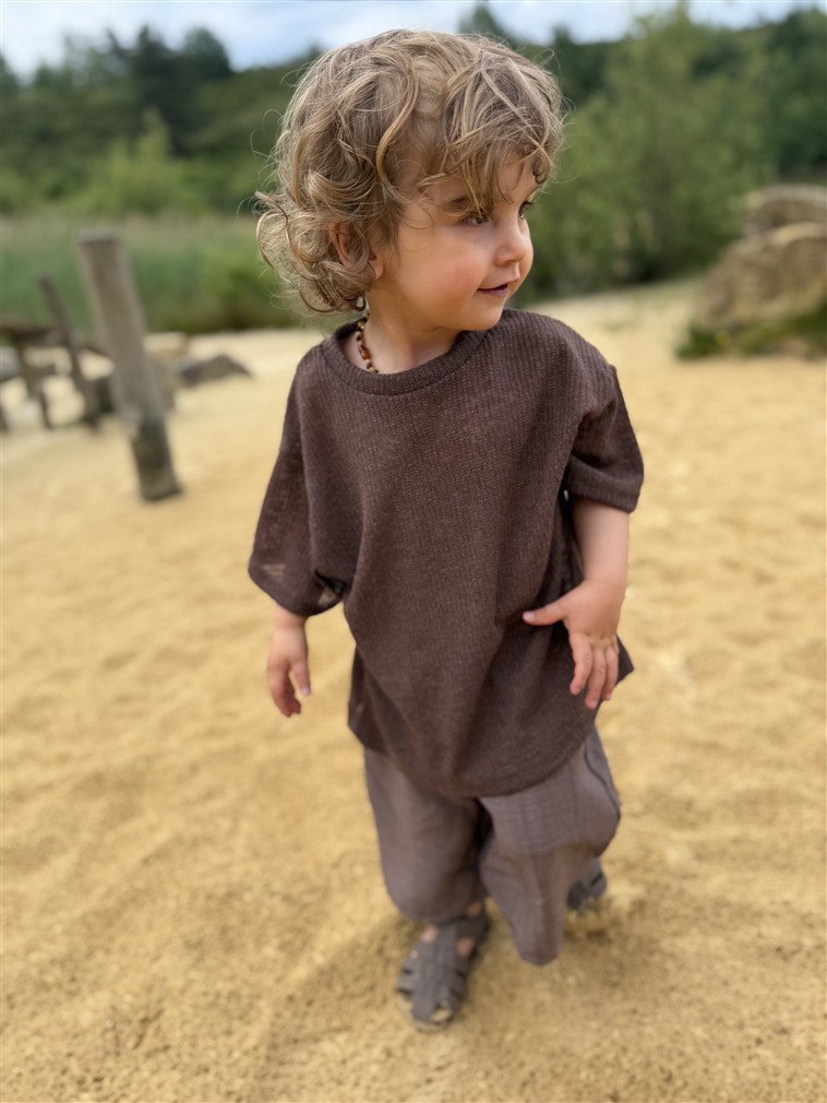 LITTLE LEAN Cedar Tee Knit Brown