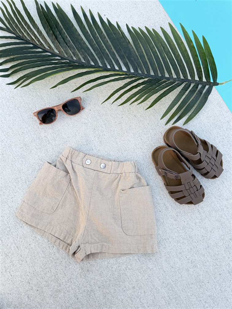 Ll Little Explorer Shorts 50%Linnen 50%K