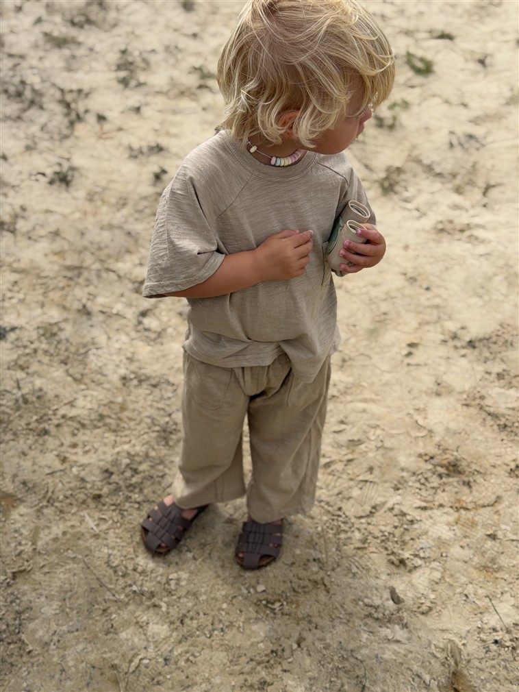 LITTLE LEAN FINN COTTON PANTS